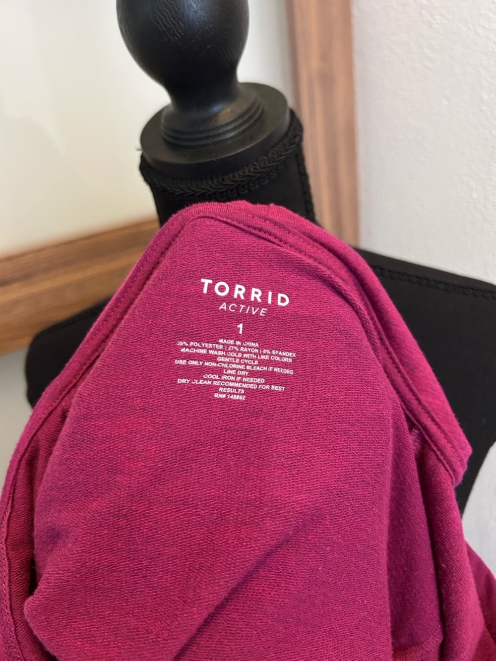 🍧 TORRID Raspberry Wrap-Front Hooded Sweatshirt 1 - Picture 6 of 6
